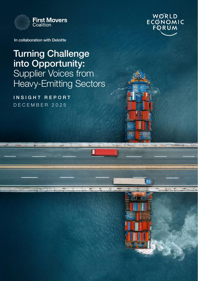 世界经济论坛：2025年化挑战为机遇：来自重排放行业的供应商声音报告（英文版）海报