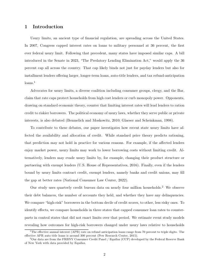 纽约联储：少为你，多为我：高利贷限额下的信贷再分配和配给（英文版）_第3页