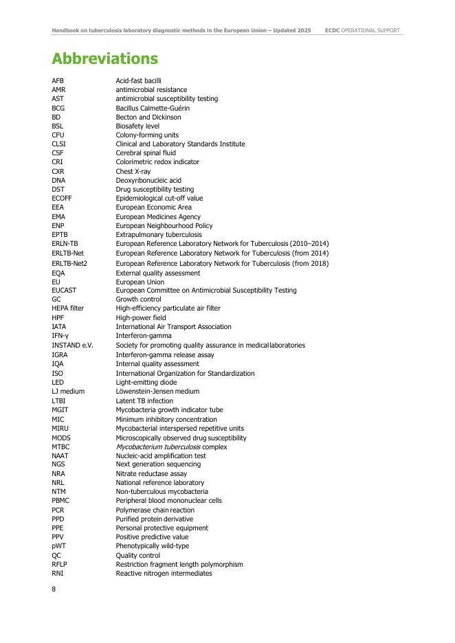 欧洲疾控中心：2025年欧盟结核病实验室诊断方法手册（英文版）_第9页