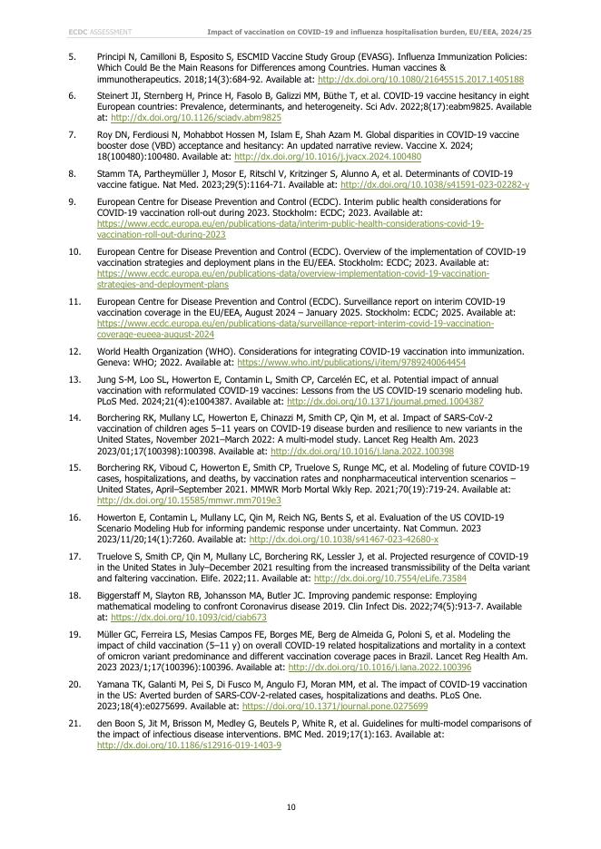 欧洲疾控中心：2024-25年欧盟/欧洲经济区老年人COVID-19和流感住院负担的疫苗接种影响的量化多模型（英文版）_第10页