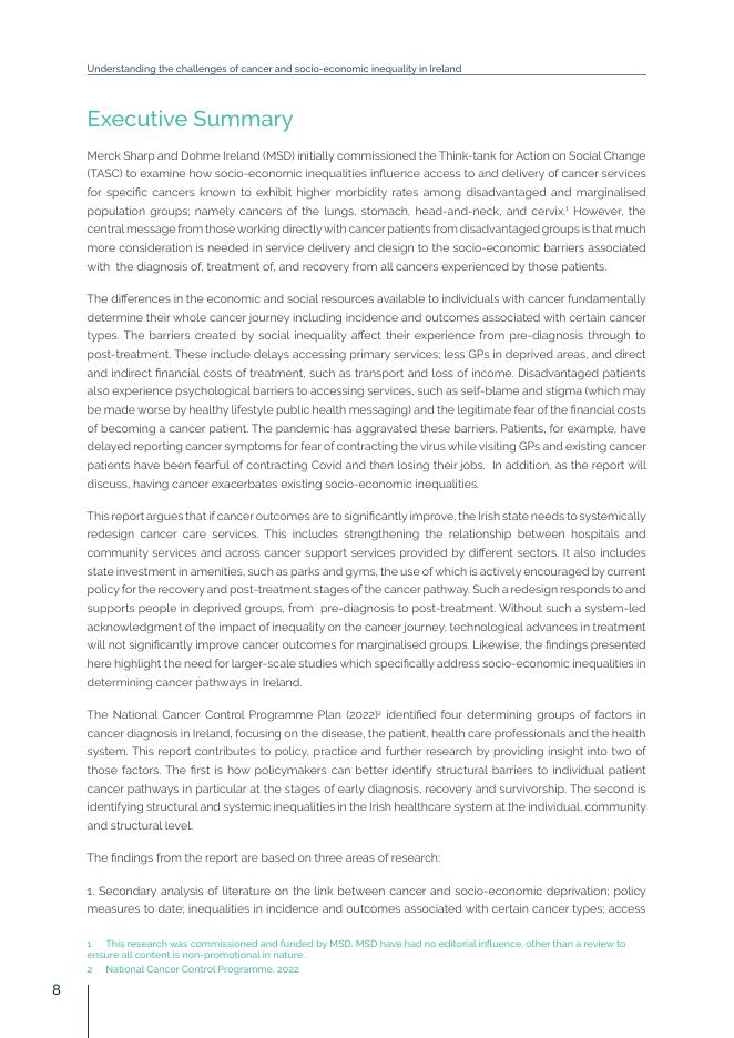 TASC：2022年了解癌症和社会经济不平等的挑战报告（英文版）_第8页