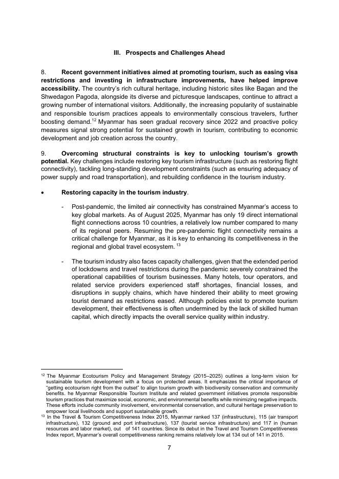AMRO：2025年缅甸旅游业：近期发展、前景及未来挑战报告（英文版）_第7页