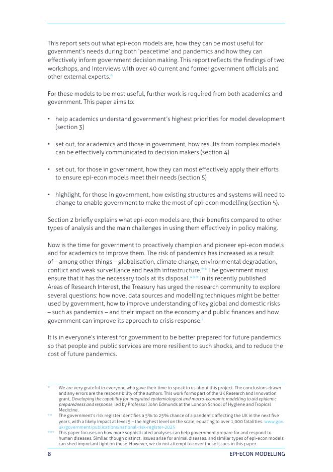 政府研究所：2025年结合流行病学和经济学模型：政府如何更好地为未来的流行病做准备？（英文版）_第8页