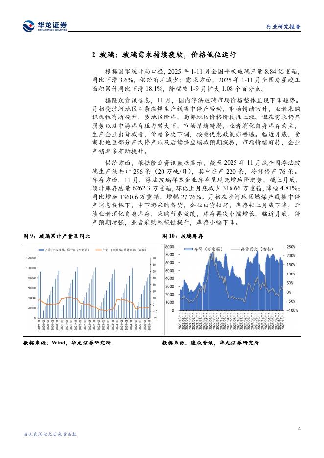 华龙证券：建筑材料行业月报：地产积极政策出台，中高端玻纤带动盈利能力提升_第6页