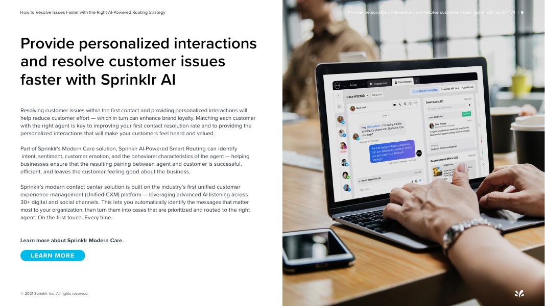 Sprinklr：2022年如何通过正确的AI驱动路由策略更快地解决这些问题报告（英文版）_第9页