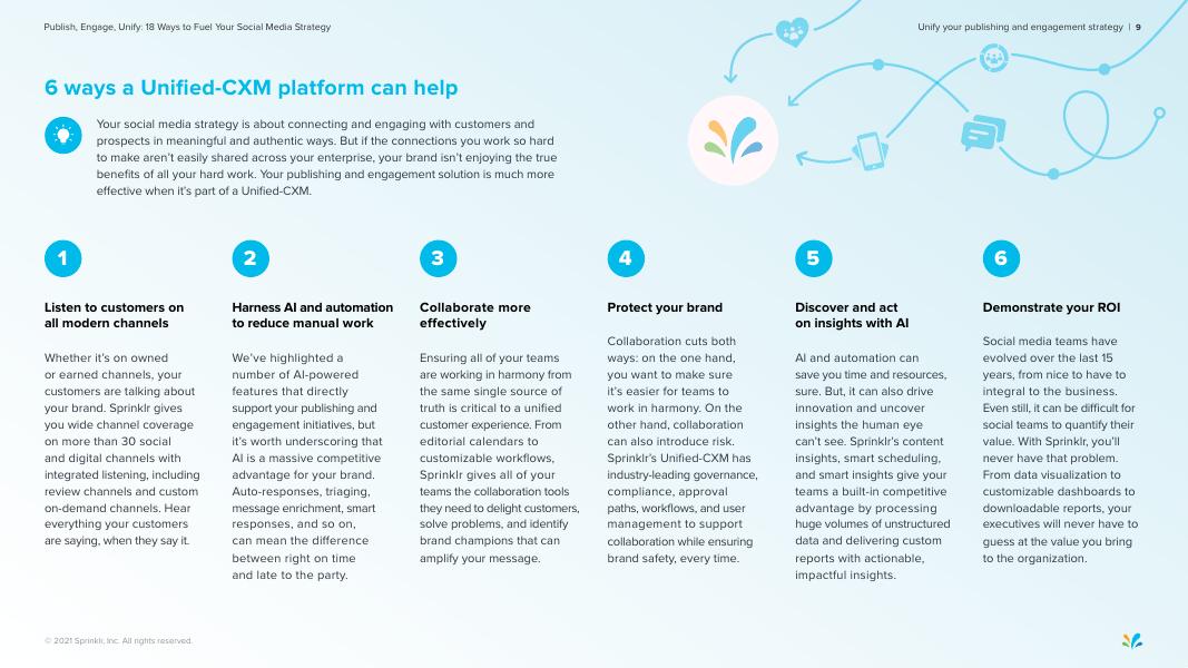 Sprinklr：2021年发布、参与、统一报告：18种方法为您的社交媒体策略加油（英文版）_第9页