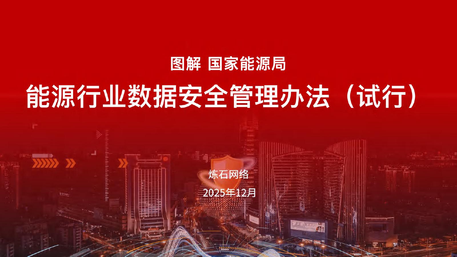 炼石网络：2025年能源行业数据安全管理办法（试行）海报