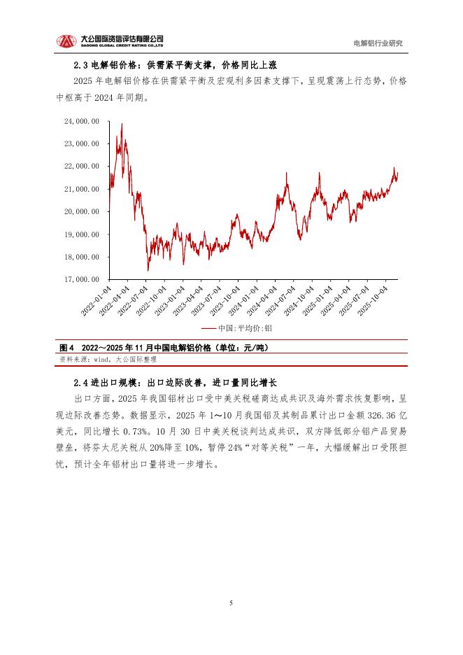 大公国际资信评估有限公司：2025年电解铝行业运行研究报告_第5页