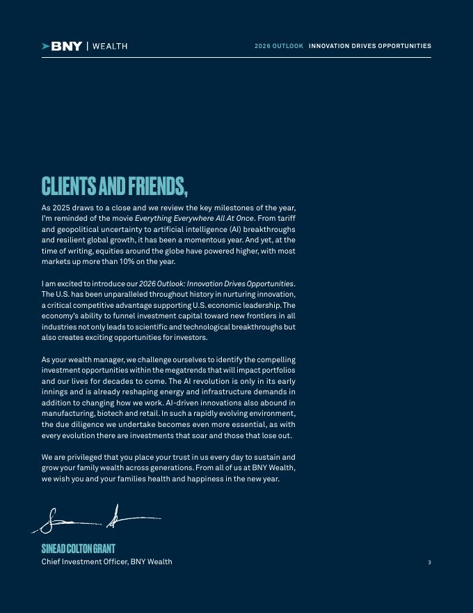 BNY Mellon纽约梅隆银行：2026年全球经济与投资展望报告：创新驱动机遇（英文版）_第3页