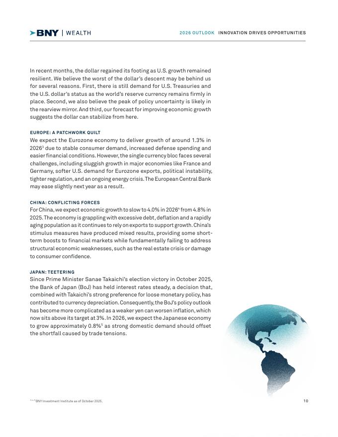 BNY Mellon纽约梅隆银行：2026年全球经济与投资展望报告：创新驱动机遇（英文版）_第10页