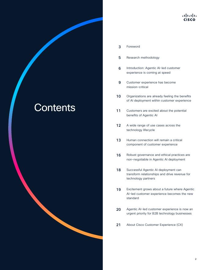 CISCO：2025年奔向代理式未来：代理式AI将如何变革客户体验报告（英文版）_第2页