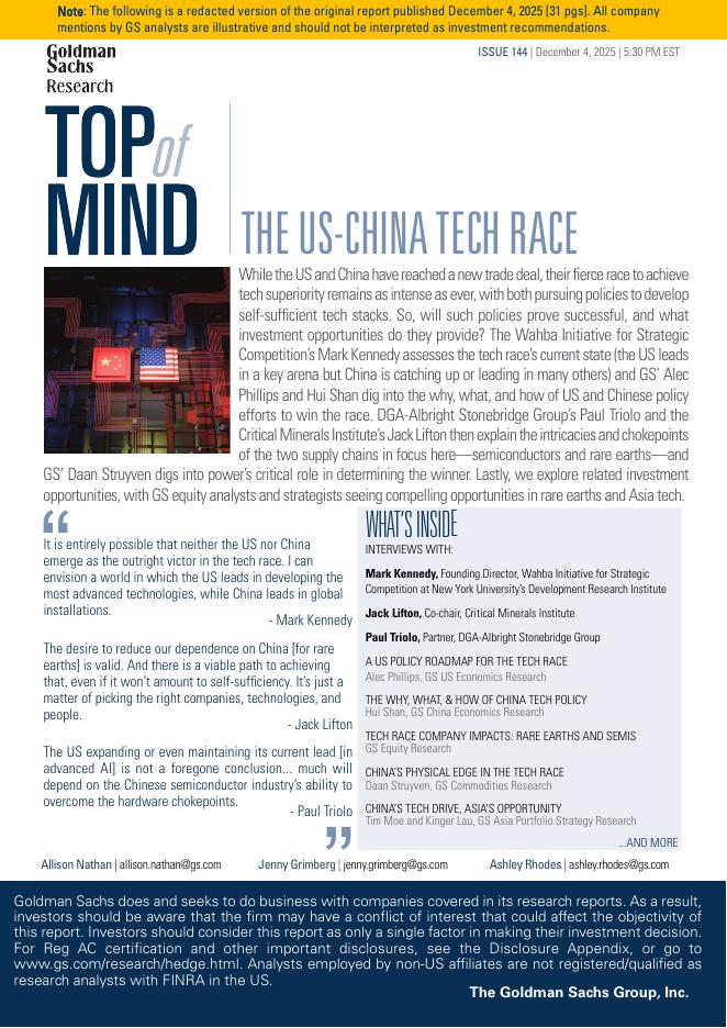 高盛：2025年美中科技竞赛报告（英文版）海报