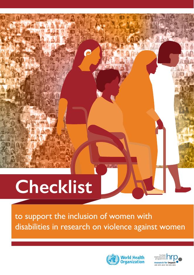 WHO世界卫生组织：2025年支持残障女性参与女性暴力研究的清单报告（英文版）海报