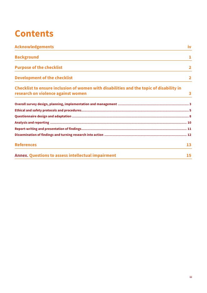 WHO世界卫生组织：2025年支持残障女性参与女性暴力研究的清单报告（英文版）_第5页