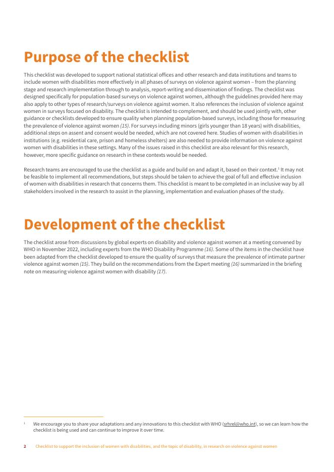 WHO世界卫生组织：2025年支持残障女性参与女性暴力研究的清单报告（英文版）_第8页