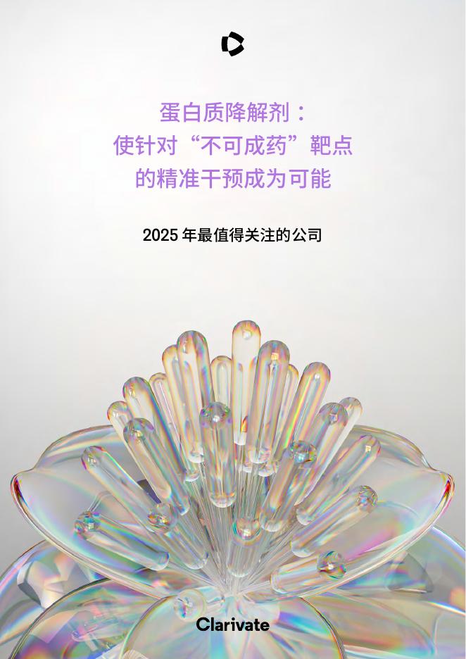 科睿唯安：2025年最值得关注的公司：蛋白质降解剂-使针对“不可成药”靶点的精准干预成为可能报告海报