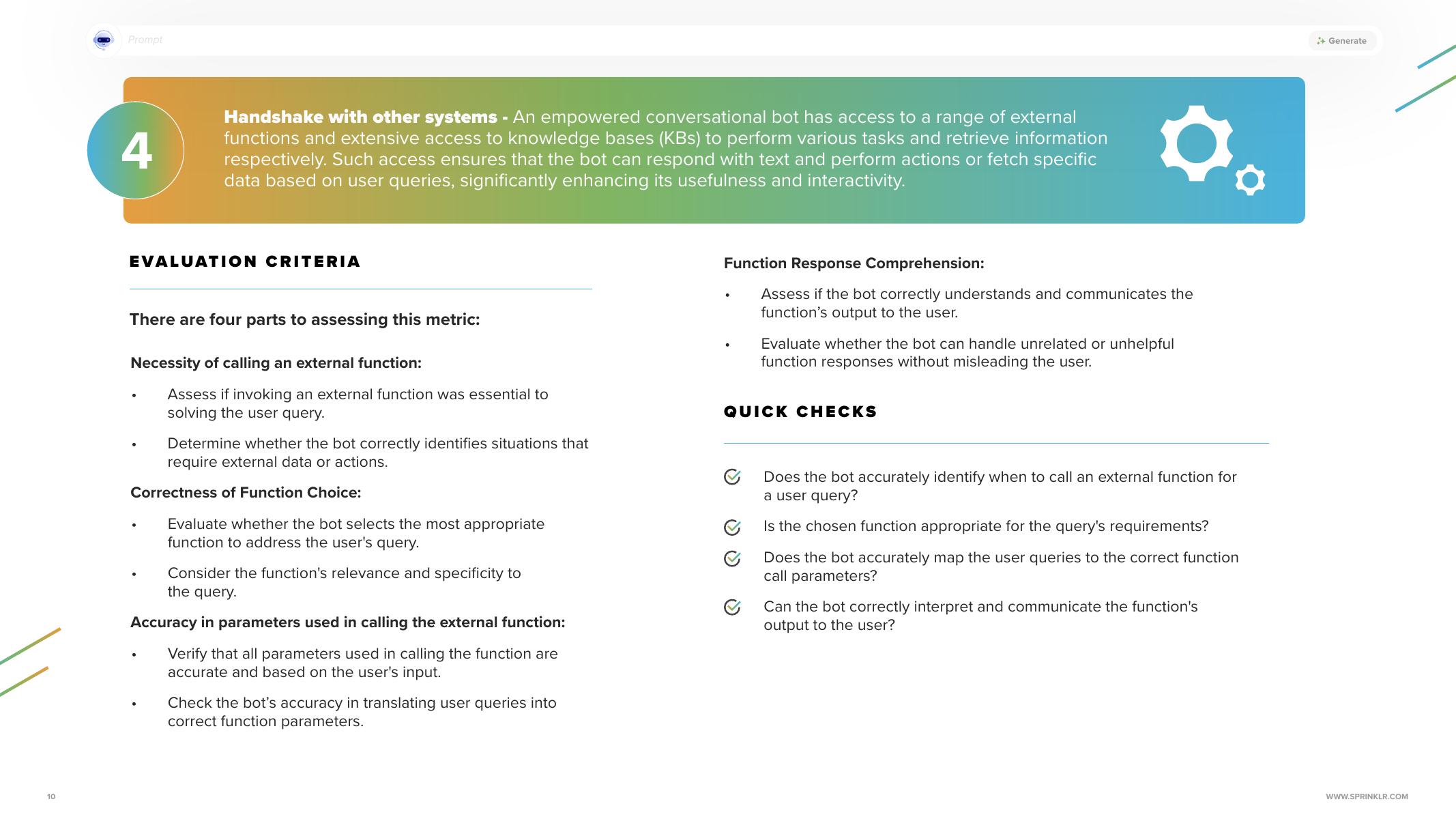Sprinklr：2024年如何评估生成式人工智能驱动的机器人报告（英文版）_第10页