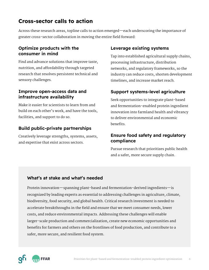 Good Food Institute：2025年植物基和发酵驱动的蛋白质成分优化研究资金优先事项报告（英文版）_第6页