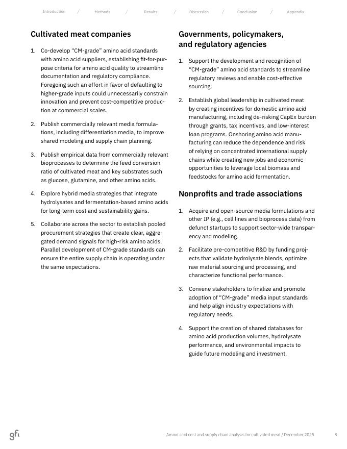 Good Food Institute：2025年培养肉的氨基酸成本和供应链分析报告（英文版）_第8页