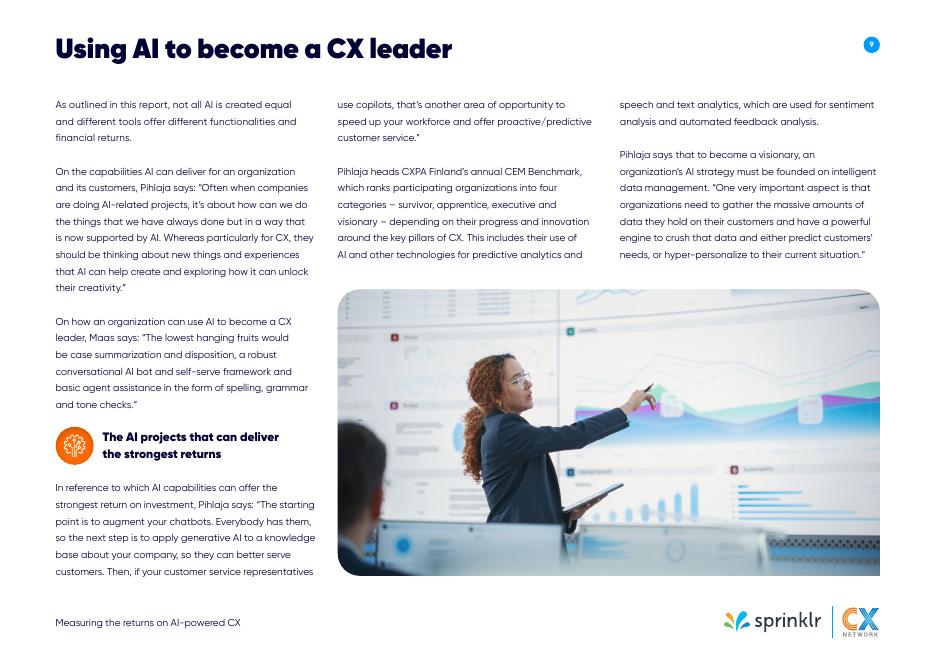 Sprinklr：2024年测量欧洲人工智能驱动的客户体验的回报报告（英文版）_第9页