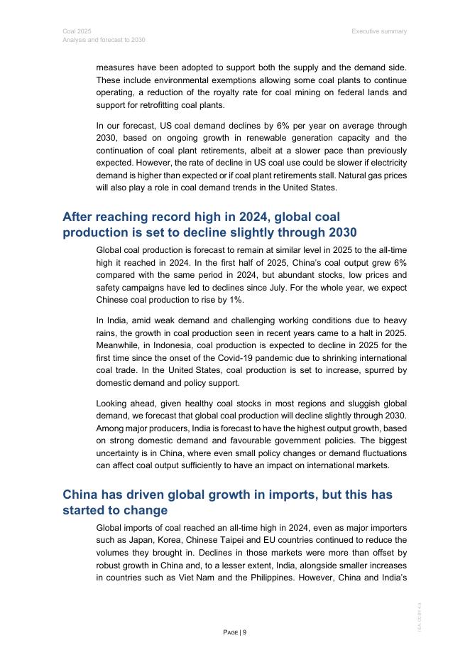 IEA国际能源署：2025年度全球煤炭市场报告-至2030年的分析与预测（英文版）_第9页