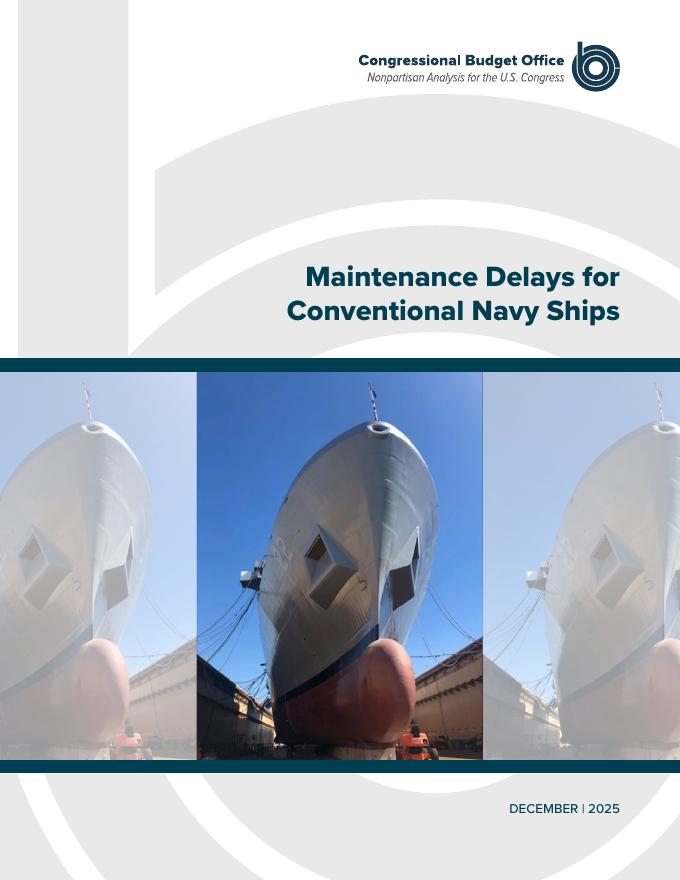 国会预算办公室：2025年常规海军舰艇的维修延误报告（英文版）海报