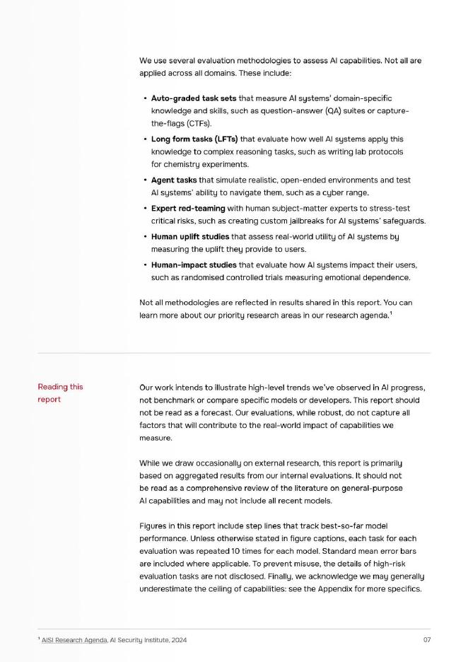 人工智能安全研究所（AISI）：2025年前沿人工智能（AI）趋势报告（英文版）_第9页