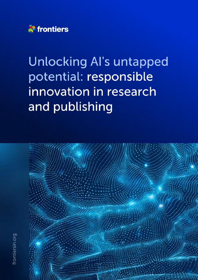 Frontiers：2025年释放AI未开发潜能：科研与出版领域的负责任创新研究报告（英文版）海报