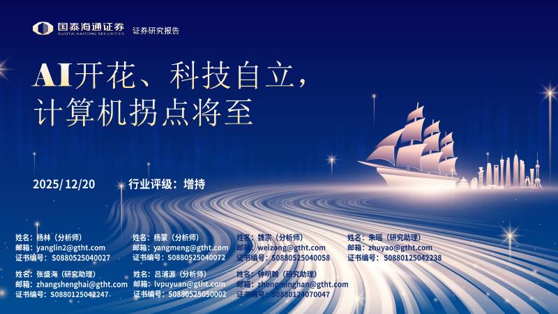 国泰海通：AI开花、科技自立，计算机拐点将至海报