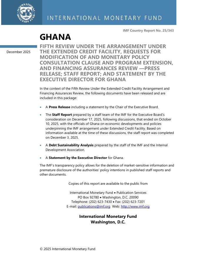 国际货币基金组织：2025年加纳第五次根据延长信贷安排的审查报告（英文版）海报