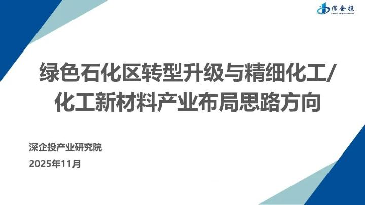 深企投：2025年绿色石化区转型升级与精细化工-化工新材料产业布局思路方向海报