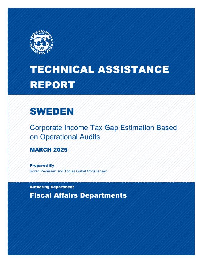 国际货币基金组织：2025年瑞典：基于运营审计的技术援助报告企业所得税缺口估算报告（英文版）海报