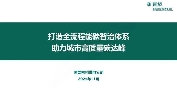 国家电网：2025年打造全流程能碳智治体系-助力城市高质量碳达峰报告海报