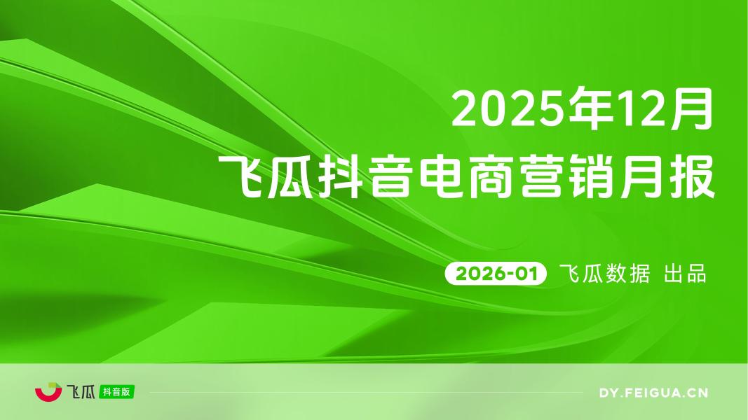 飞瓜数据：2025年12月飞瓜抖音电商营销月报海报
