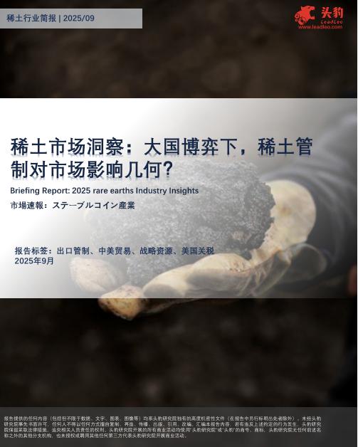 头豹研究院：稀土市场洞察：大国博弈下，稀土管制对市场影响几何？海报