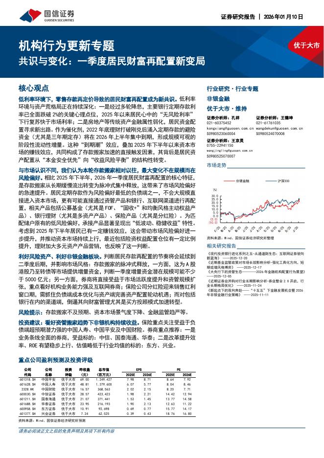 国信证券：非银金融机构行为更新专题：共识与变化：一季度居民财富再配置新变局海报