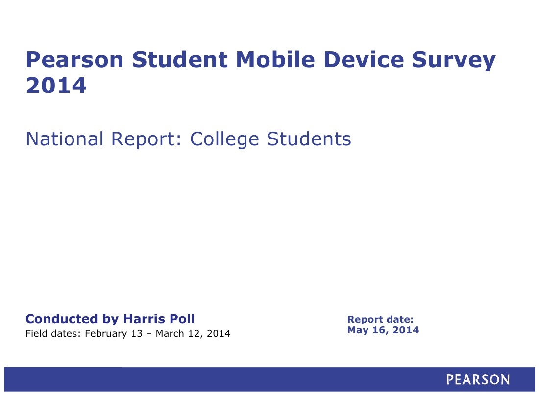 Harris Poll：2014年大学生移动设备使用情况调查报告（英文版）