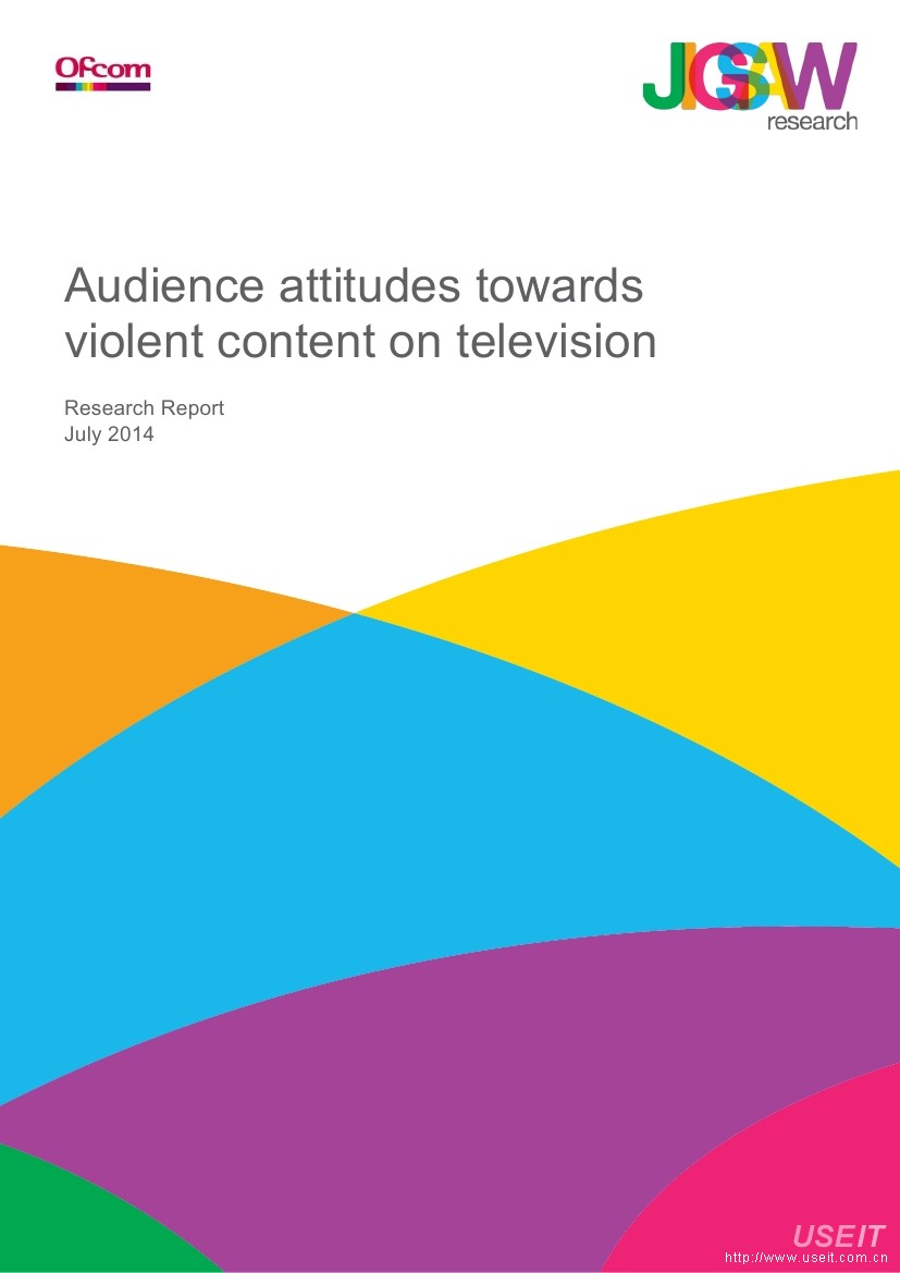 Ofcom：2014年全球观众对电视暴力内容的态度研究（英文版）