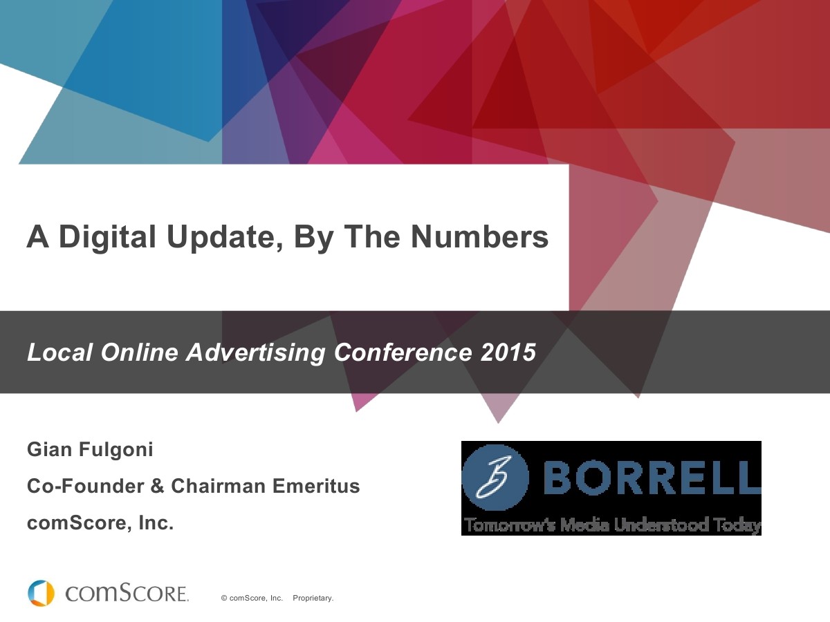 ComScore：Local Online Advertising Conference 2015（英文版）
