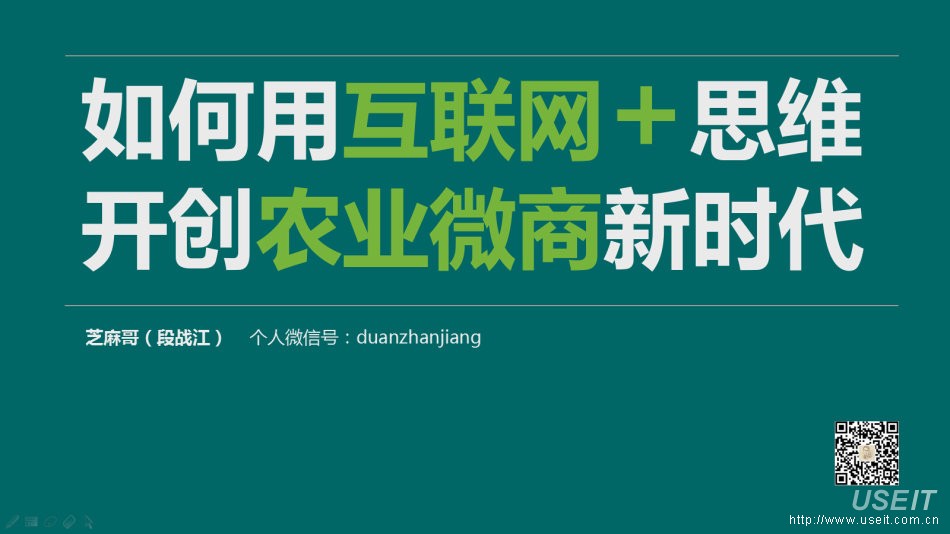段战江：读懂互联网+新农业+微商的运营模式