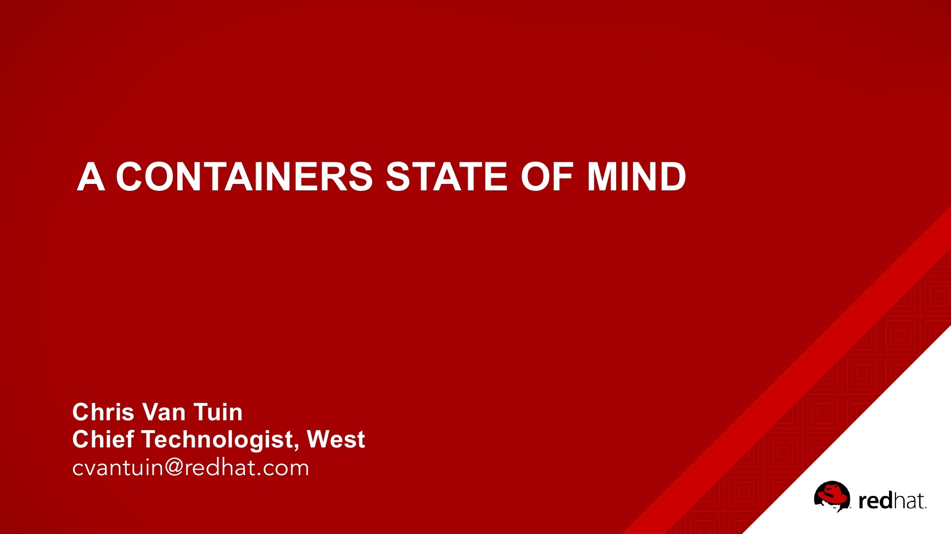 Red Hat Chris Van Tuin：容器化思维（英文版）
