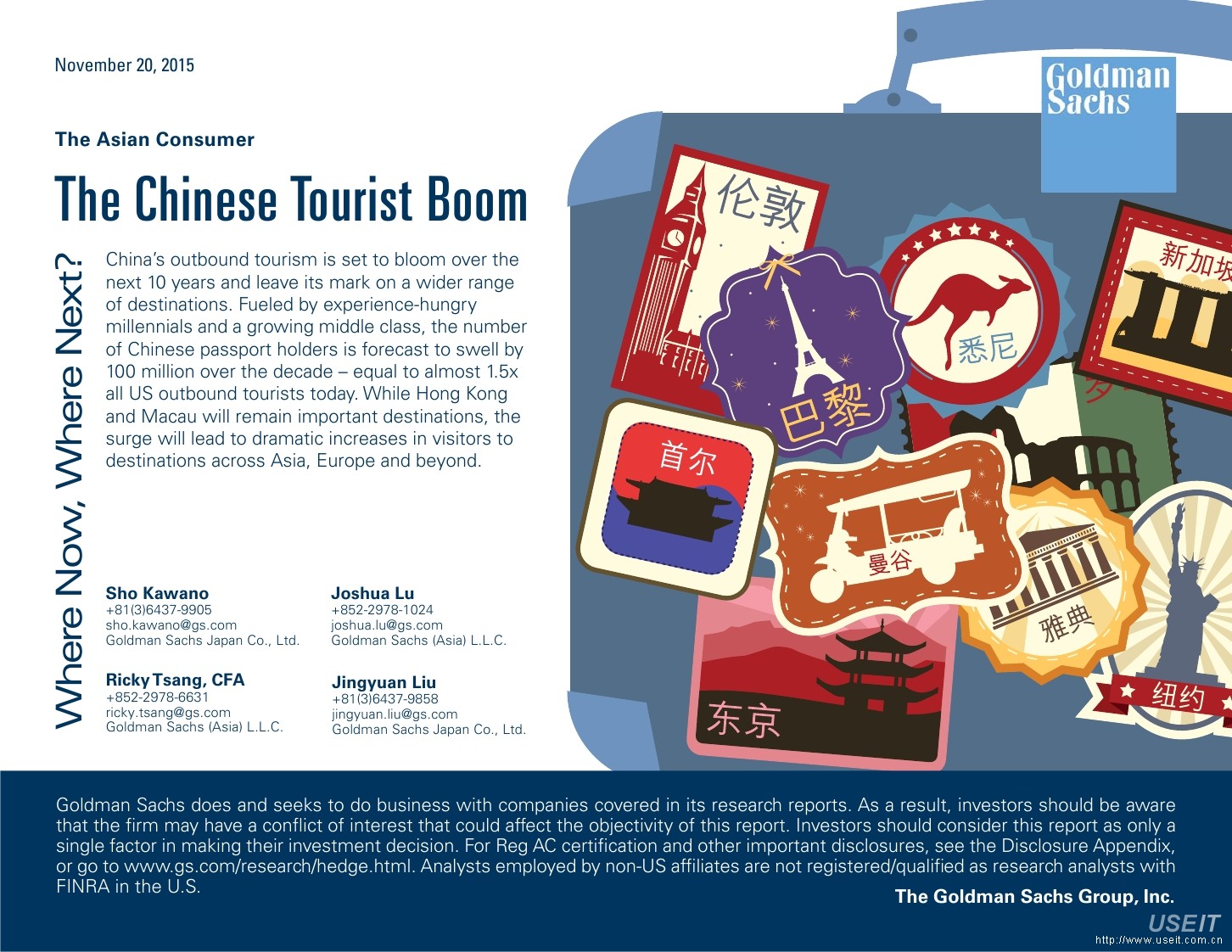 高盛：中国旅游业在八个图表（英文版）