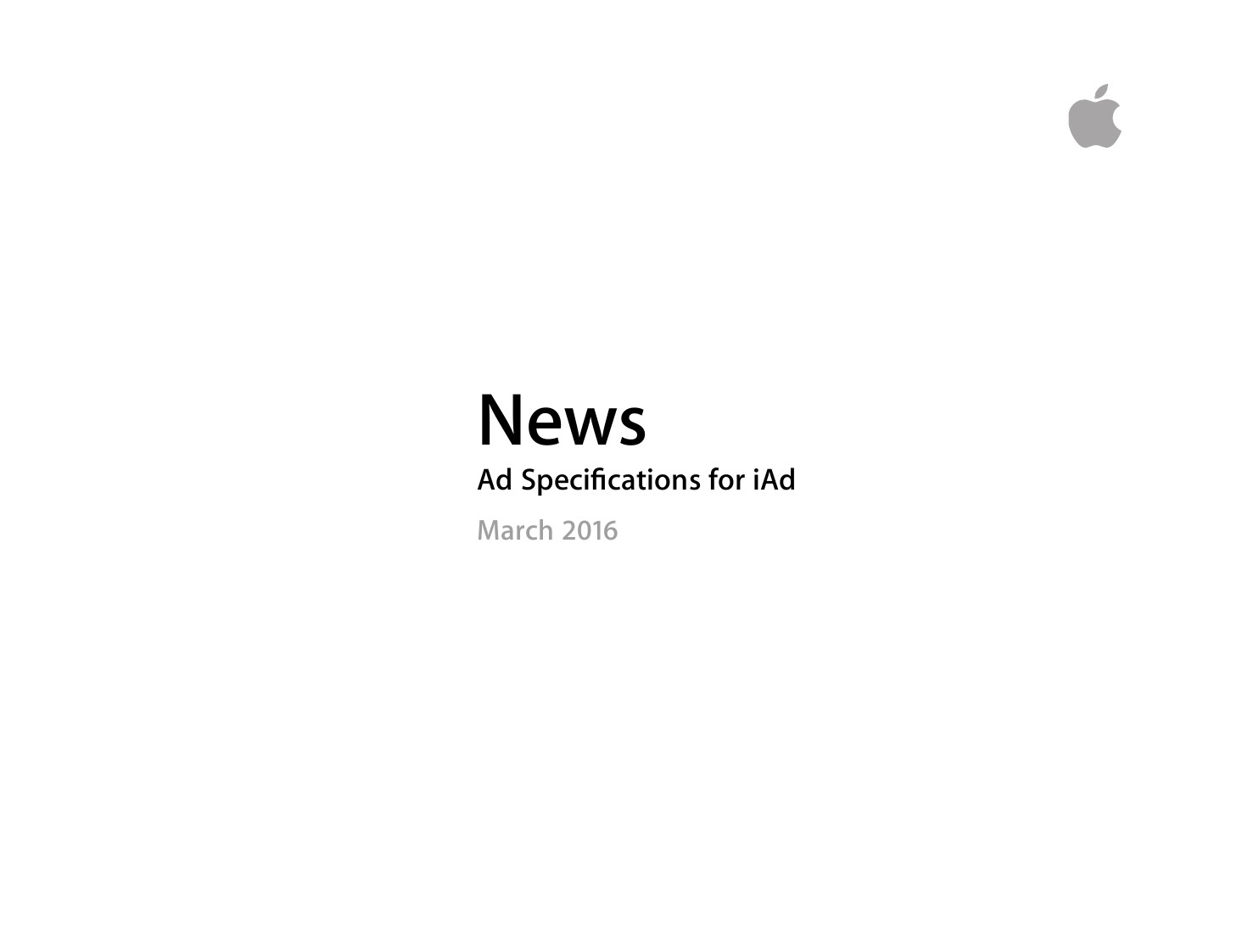 Apple News App：2016 iAd投放News广告的规范细则（英文版）