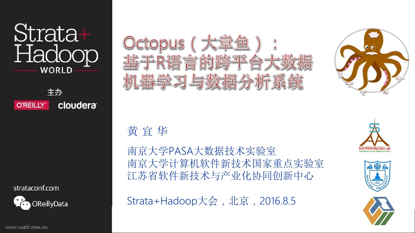 南京大学 黄宜华：大章鱼(Octopus)基于R语言的跨平台统一大数据机器学习与数据分析