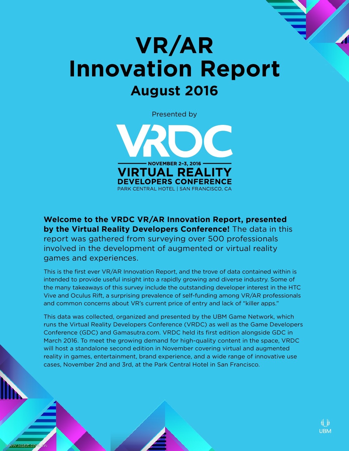 GDC2016，VRDC《VR/AR创新性报告》（英文版）