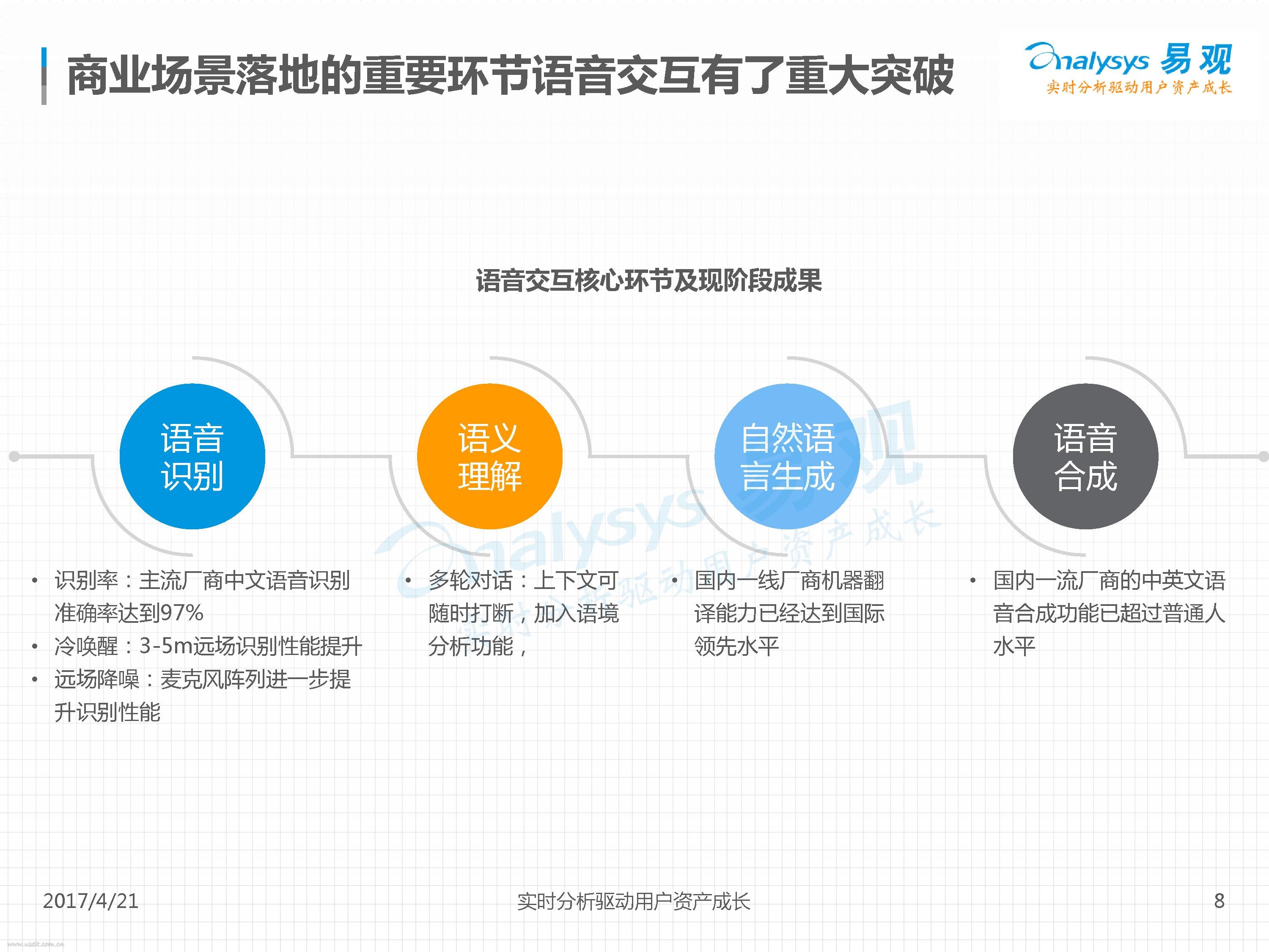 易观智库：2017中国人工智能行业系列分析--智能语音应用专题_第8页