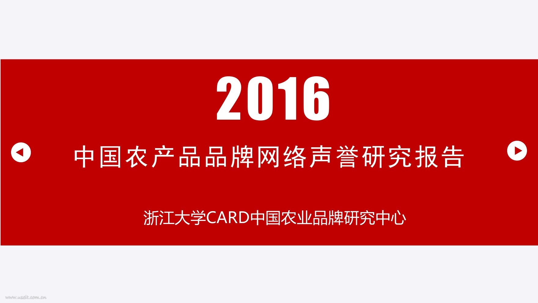 浙江大学：2016年中国农产品品牌网络声誉研究报告