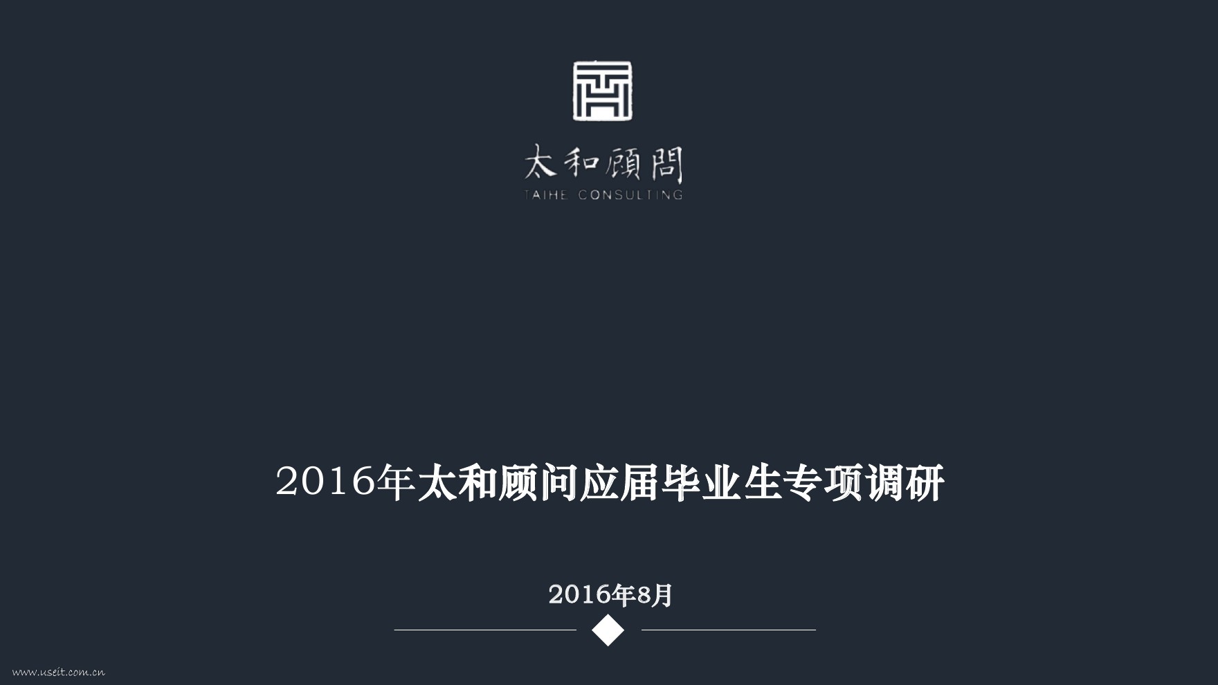 太和顾问：2016年应届毕业生专项调研