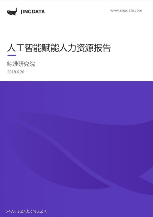 鲸准研究院：2018<em>人工智能</em>赋能人力资源报告 海报