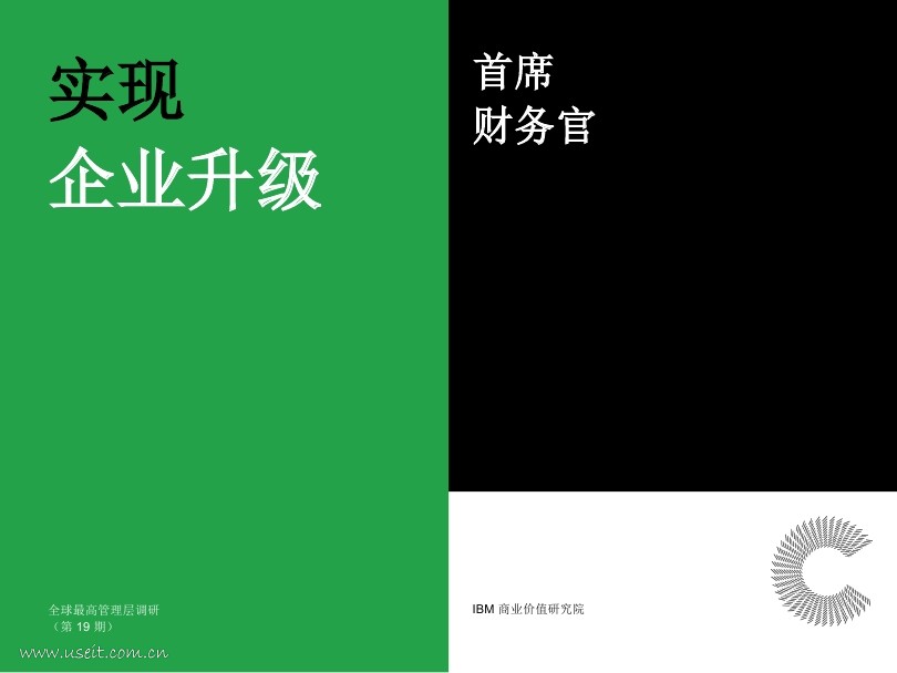 IBM 商业价值研究院：最高管理层调研之CFO 海报
